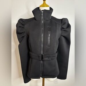 ZARA Sculpted Softshell Jacket – Structured Belted Style